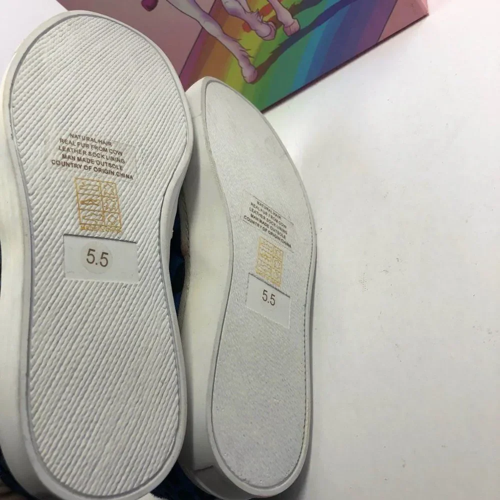 Jeffrey Campbell Animal Calf Hair Loafers 5.5